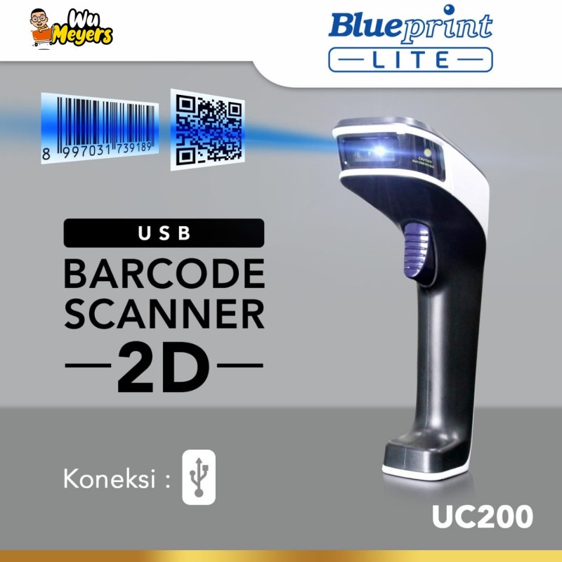 Barcode Scanner CCD 2D Auto Scan USB BLUEPRINT BP-UC200