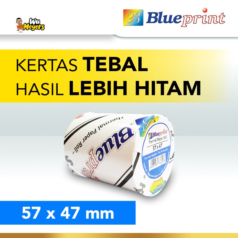 Kertas Thermal / Kertas Kasir / Kertas Struk BLUEPRINT 57mmx47mm