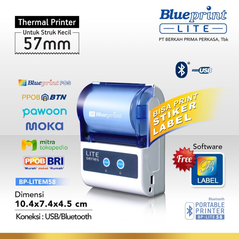 Printer Thermal Portable Bluetooth BLUEPRINT BP-LITE58