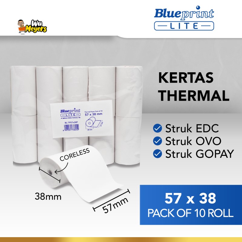 KERTAS THERMAL BLUEPRINT LITE 57x38, 57x38os
